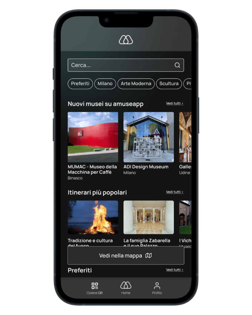 schermata applicazione amuseapp
