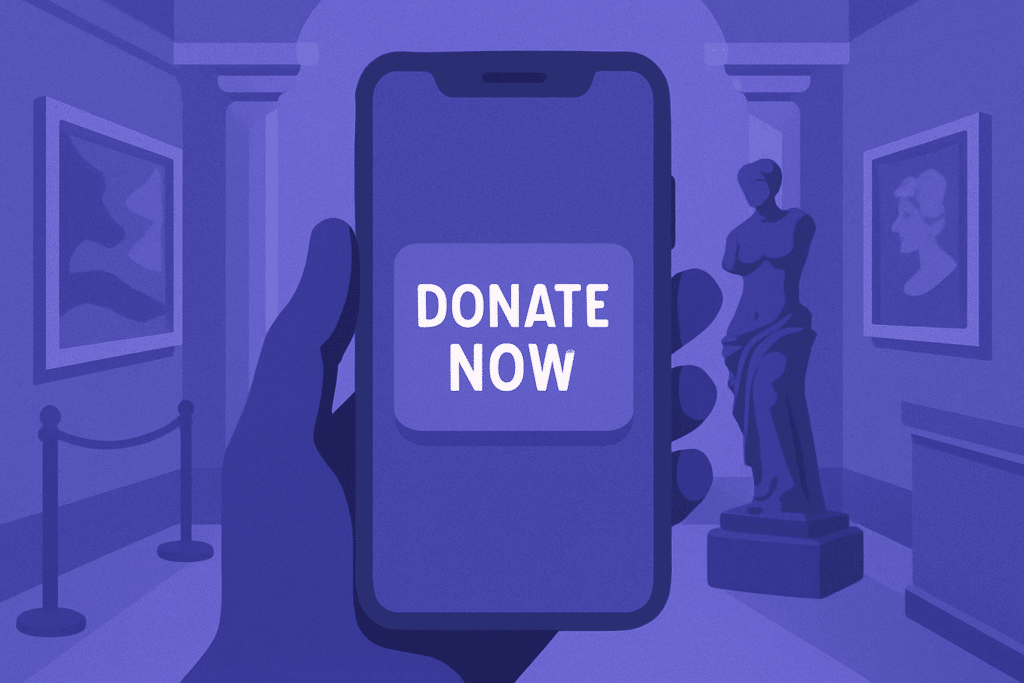 sistema di raccolta donazioni per musei da mobile